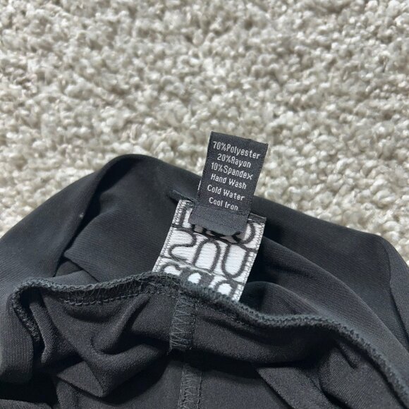 Clara Sunwoo Women's Large Black Wide-Leg High-Waisted Pants Polyester/Spandex - Picture 6 of 10